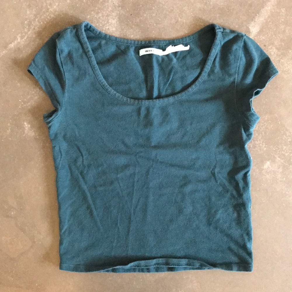 Teal crop top